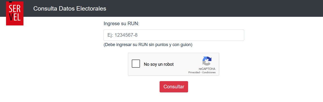 Ingresa en consulta.servel.cl / Servel
