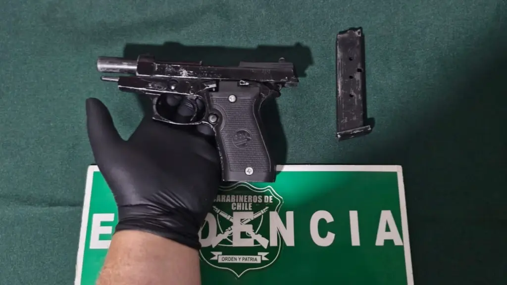 Un armamento adaptado para el disparo fue incautado por Carabineros, Cedida