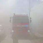 Bomberos trabaja en la emergencia en Villa Las Américas, Cedida