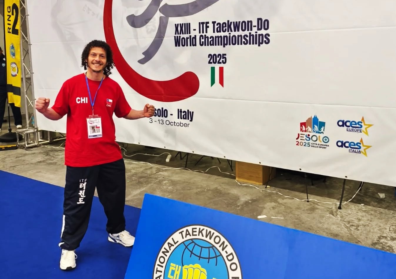 : El docente e instructor de Taekwondo ITF representó también a Chile en el pasado Campeonato Mundial en Jesolo, Italia, en octubre / La Tribuna