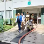 Simulacro de incendio en Carabineros, La Tribuna