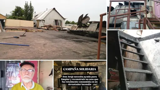 Seis décadas reducidas a cenizas: familia impulsa ayuda para damnificado por incendio en Sor Vicenta