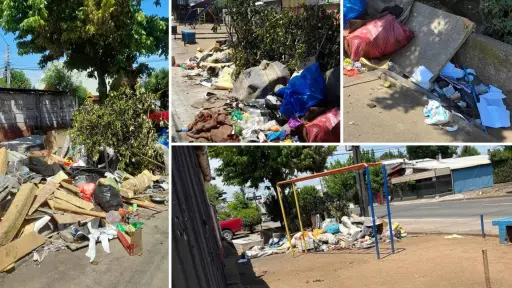 Vecinos denuncian foco de basura y riesgos sanitarios en sector norte de Los Ángeles: exigen intervención municipal