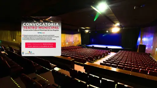 Abren convocatoria 2026 para uso gratuito del escenario del Teatro Municipal de Los Ángeles