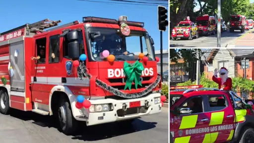 Nos vemos el próximo año: Bomberos de Los Ángeles agradece a la comunidad tras Caravana Navideña