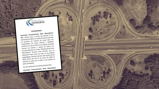 Ruta Nahuelbuta inicia marcha blanca de sistema de peajes sin cobro hasta el 1 enero de 2026