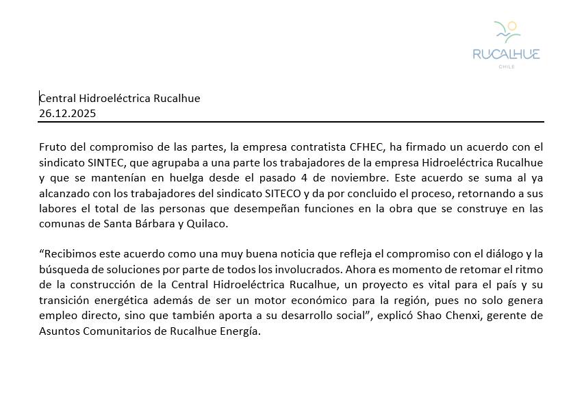 Comunicado Rucalhue / Rucalhue
