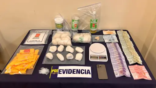 Desmantelan laboratorio clandestino de drogas en Angol