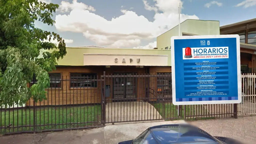 DCS informa horarios especiales de urgencia primaria en Los Ángeles para el 24 y 25 de diciembre