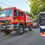 Caravana del cuerpo de Bomberos de Los Ángeles