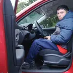 “Estoy muy feliz por haberme ganado el premio del auto. Está muy lindo, muy hermoso en verdad”, declaró el joven, Bomberos Los Ángeles