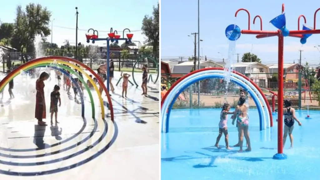 Vuelven los juegos de agua de Laguna Esmeralda y Plaza General Bernales en Los Ángeles, Diario La Tribuna