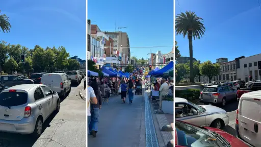 15 minutos en cuatro cuadras: El taco producido por el cierre de calle Colón en Los Ángeles