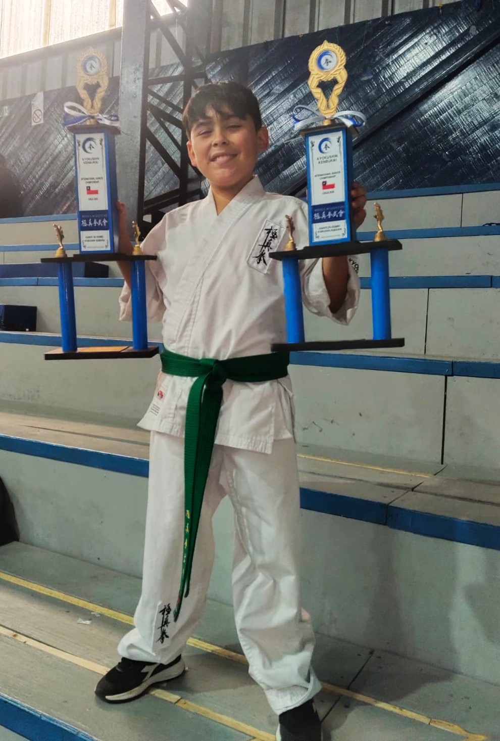 Gustavo Cáceres, de 10 años, comienza a transformarse en una promisoria figura de las artes marciales a nivel local / La Tribuna