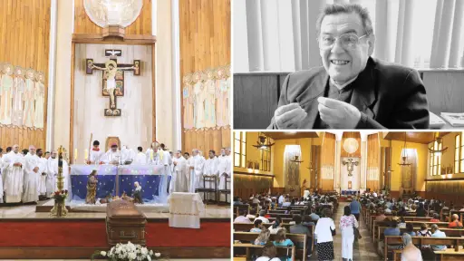 Miles de fieles ratificaron el legado de monseñor Miguel Caviedes en una histórica despedida en Los Ángeles