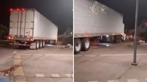 Camión de alto tonelaje generó molestia tras maniobra en Villa Galilea de Los Ángeles