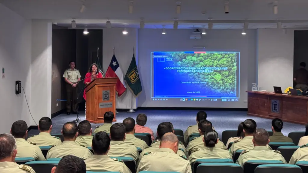 OS-5 de Carabineros recibe capacitación en investigación de incendios, Conaf