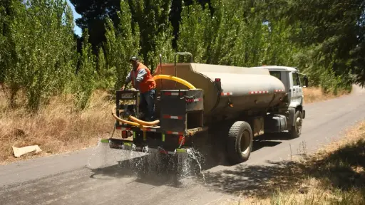 Finaliza aplicación de matapolvo en Yumbel tras inversión superior a  millones