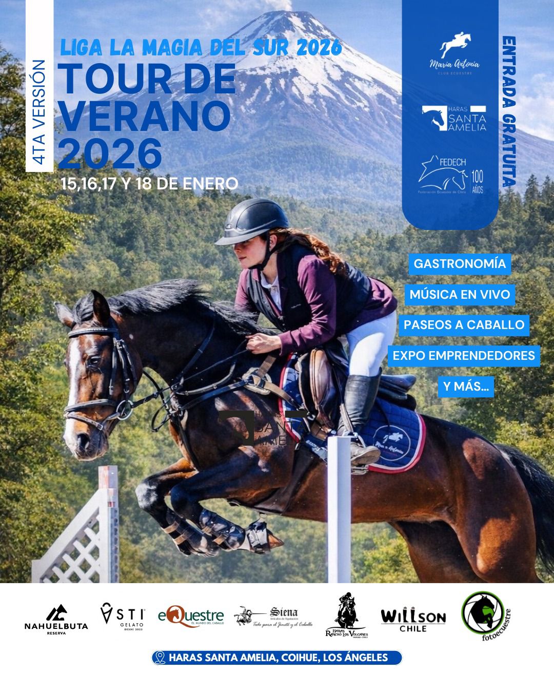 El Haras Santa Amelia será el epicentro de la equitación provincial con la llegada de destacados binomios de todo Chile, en una cita que mezcla deporte, tradición y familia / La Tribuna