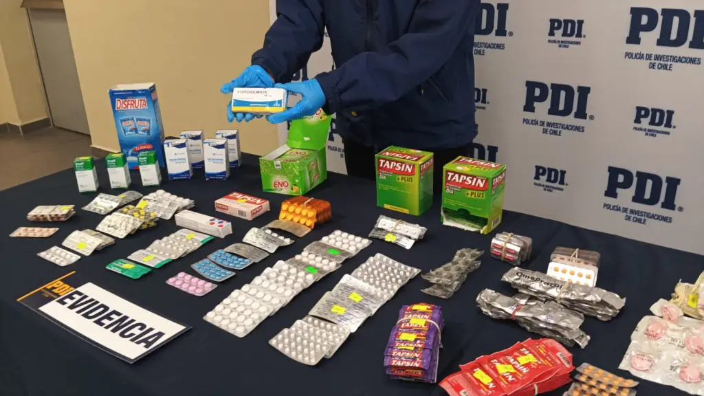 Un total de 2254 dosis de medicamentos fueron sacados de circulación, PDI Araucanía