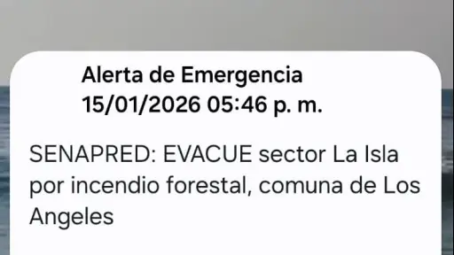Emiten alerta SAE para evacuar sector La Isla por incendio Forestal 