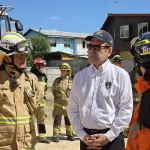 El presidente nacional de Bomberos Juan Carlos Field está de visita en la provincia de Biobío , Cedida
