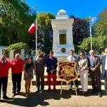 La ceremonia se desarrolló en el Cementerio General de Los Ángeles y recordó un episodio de la Guerra del Pacífico vinculado a combatientes originarios de la provincia de Biobío., Cedida