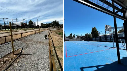 Avanzan labores de reparación en espacios recreativos de Los Ángeles