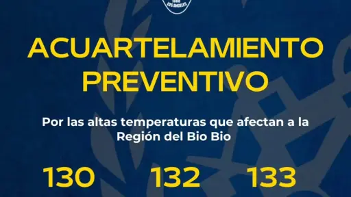 Bomberos de Los Ángeles y Yumbel decretan acuartelamiento ante múltiples emergencias por incendios forestales