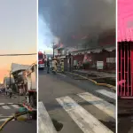 Bombero resultó lesionado tras explosión durante incendio en el centro de Laja, La Tribuna