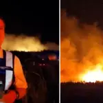 Incendio Forestal en mirador del Biobío Mulchén, La Tribuna