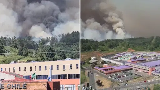 Activan protocolos de evacuación de cárcel El Manzano en Concepción por riesgo de incendio forestal 