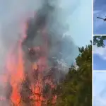 El incendio de pastizales en Nivequetén se combate con unidades aéreas., Primera Compañía Antuco