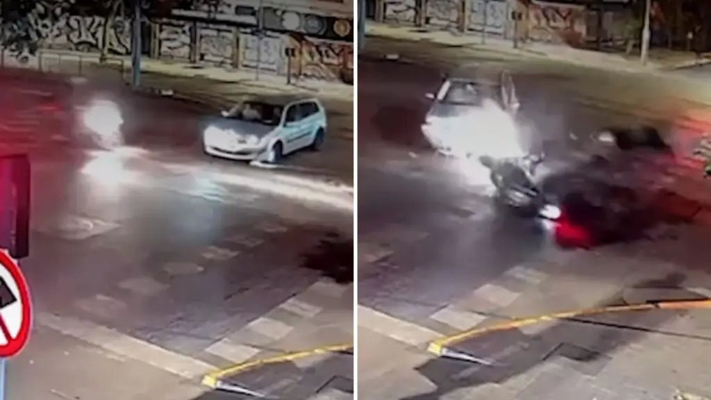 Salió eyectado por varios metros: Conductor ebrio chocó a carabinero en moto en Providencia, Diario La Tribuna