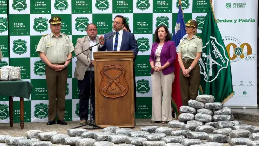 Control carretero permite decomiso de más de media tonelada de marihuana en Ruta 5 Norte