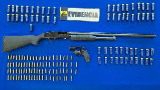Incautan un revólver y escopeta en procedimiento por armas en Lautaro