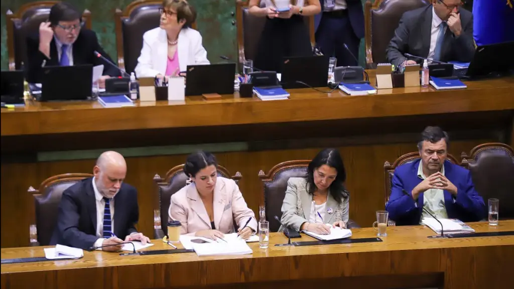 Senado durante aprobación de la ley de incendios, referencial