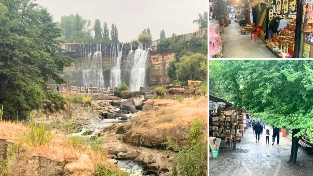 Durante la jornada de lluvias, el complejo Saltos del Laja mantuvo abiertos sus accesos y servicios, recibiendo visitantes de distintas regiones del país., La Tribuna