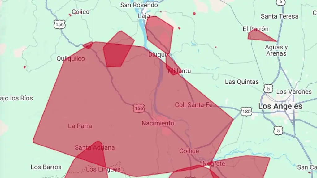 corte de energía en la provincia , Frontel