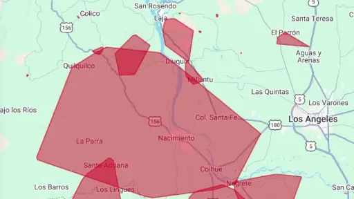 Cortes de energía afectan a Mulchén, Laja, Negrete y Nacimiento tras tormentas eléctricas