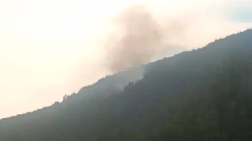 Incendio de pastizales afecta a Santa Bárbara tras caída de rayo en medio de tormenta eléctrica