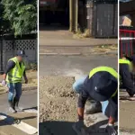 Municipio ejecuta reposición de pavimentos en distintos puntos de Los Ángeles, La Tribuna