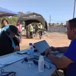 El despliegue considera cuatro equipos móviles que recorren distintos puntos de la región, junto con atenciones directas en albergues, hospitales y domicilios particulares., cedida