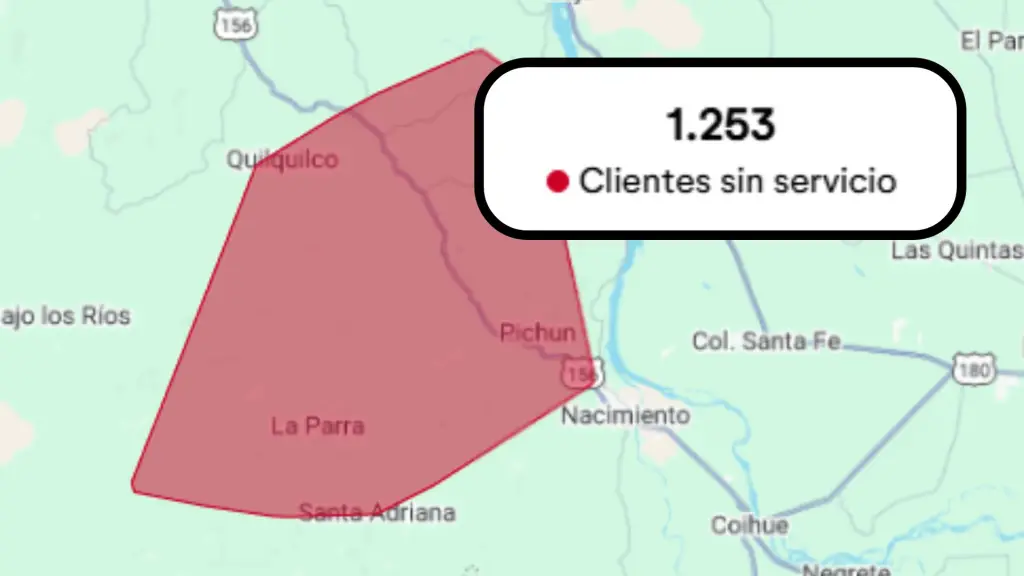 Más de mil clientes sin luz en Nacimiento por corte de suministro eléctrico, Diario La Tribuna