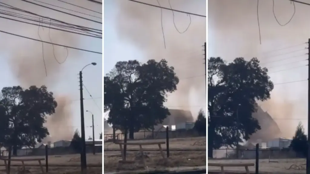 Remolino del diablo de gran intensidad arrasó con techumbre en sector nororiente de Los Ángeles, Diario La Tribuna