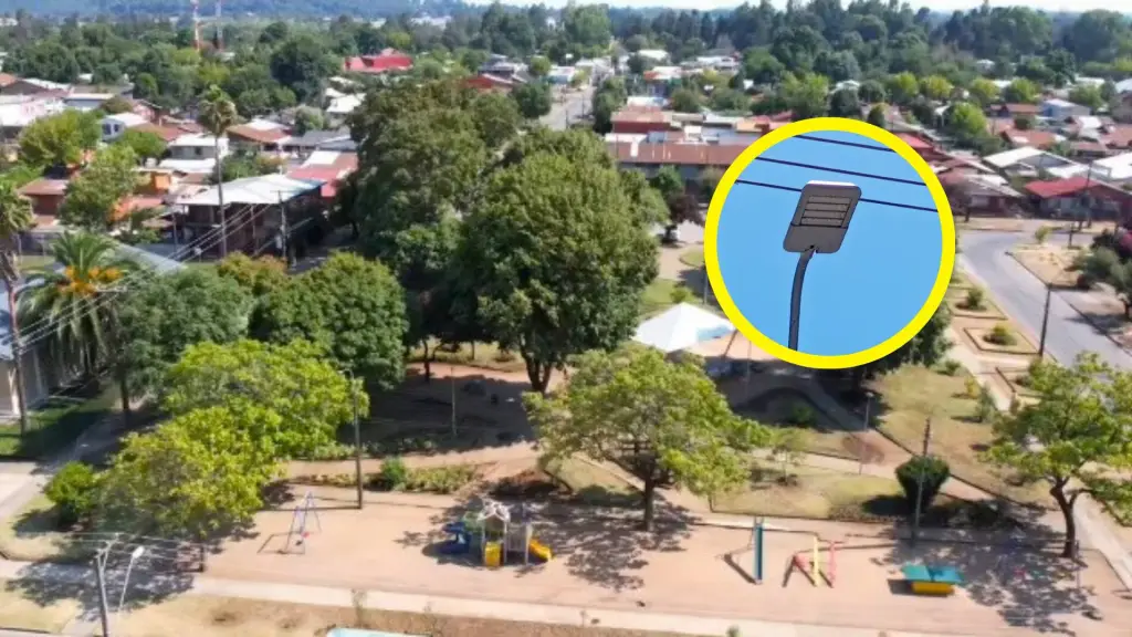 La iniciativa municipal considera reforzar el alumbrado en plazas y áreas verdes mediante nuevos equipos de iluminación que se instalarán durante los próximos meses (imagen de luminaria referencial), Municipalidad de Los Ángeles; La Tribuna