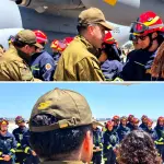 La delegación de 31 bomberos uruguayos arribó a la región del Biobío para sumarse a las labores de apoyo en el combate de los incendios forestales., @CarabBioBio