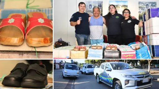Vehículos con apoyo y 100 pares de zapatos salieron desde Yumbel para damnificados en Penco