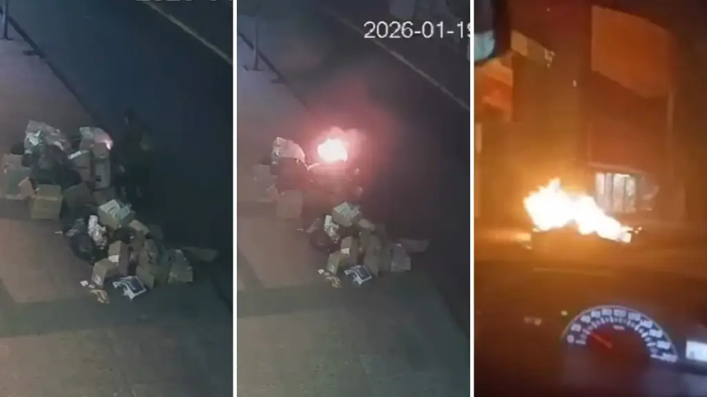 Hombre provocó incendio de basura en pleno centro de Los Ángeles , La Tribuna