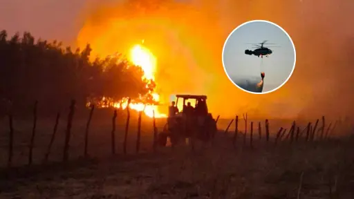 Ingreso de personas en zona de incendio complica descargas aéreas en Laja: piden no interferir